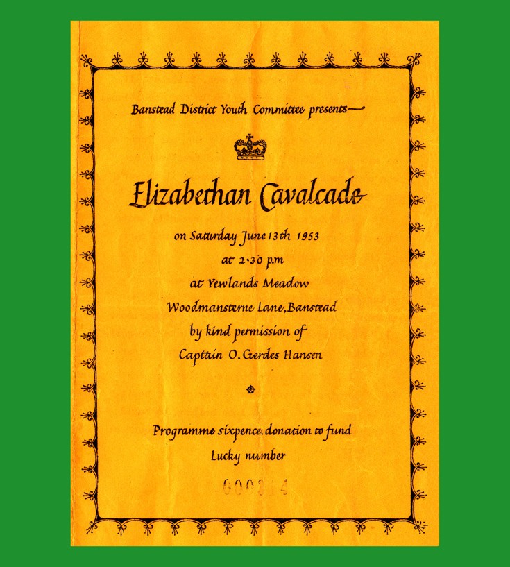 1953 Coronation Elizabethan Cavalcade in Banstead.