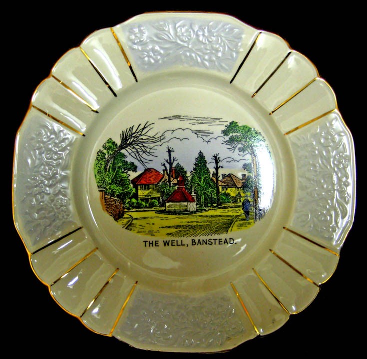 The Old Well shown on a plate