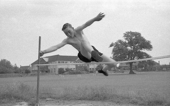 Athlete in action.... jump!