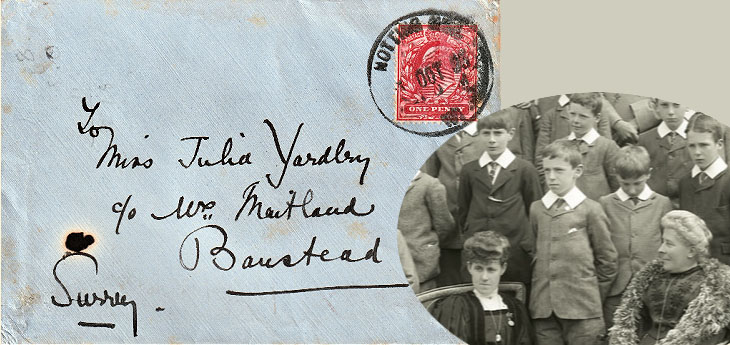 A letter for Miss Yardley...