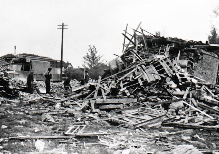 Flying bomb in Nork Way
