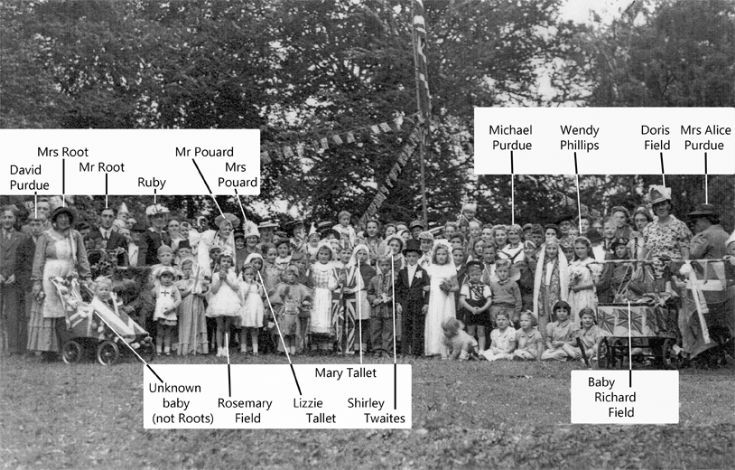 VE Day party in Woodmansterne Lane